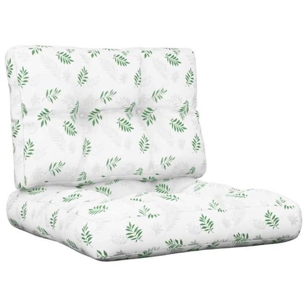 Maison Exclusive - Palettityynyt, 2 kpl, lehtikuvio, kangas