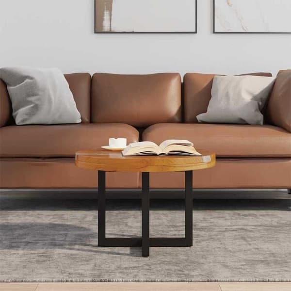 Maison Exclusive - Teakharpestobord 60 cm mångfärgad