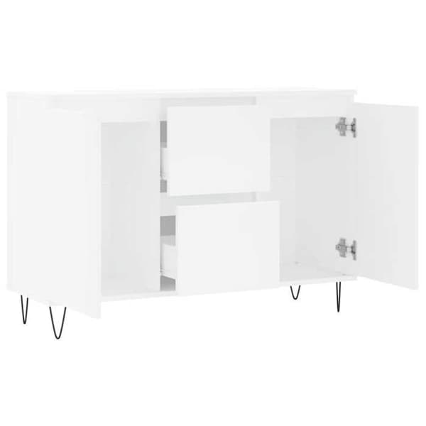 Maison Exclusive - Buffé vit 101,5x35x70 cm ingenjörsträ