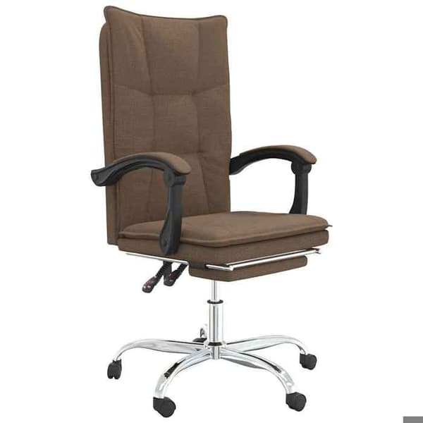 Maison Exclusive - Brun stof kontorstol med vippefunktion brun