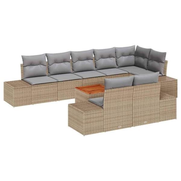 Maison Exclusive - 9-delt have-sofa sæt i beige og lys grå