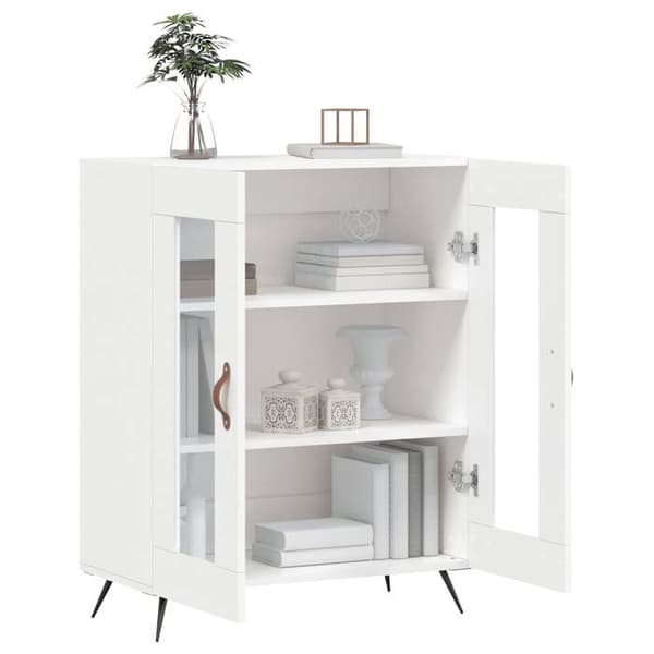 Maison Exclusive - Vit buffé 69,5x34x90 cm ingenjörsträ