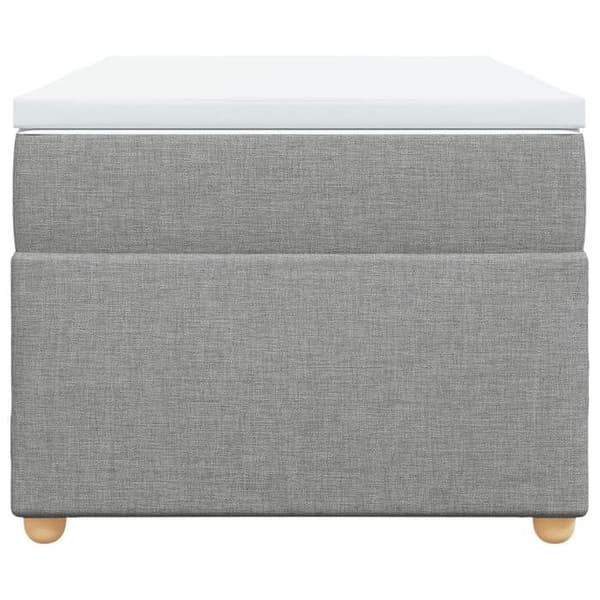 Maison Exclusive - Sengebund med lameller og madras Lys grå 90x200 cm Stof