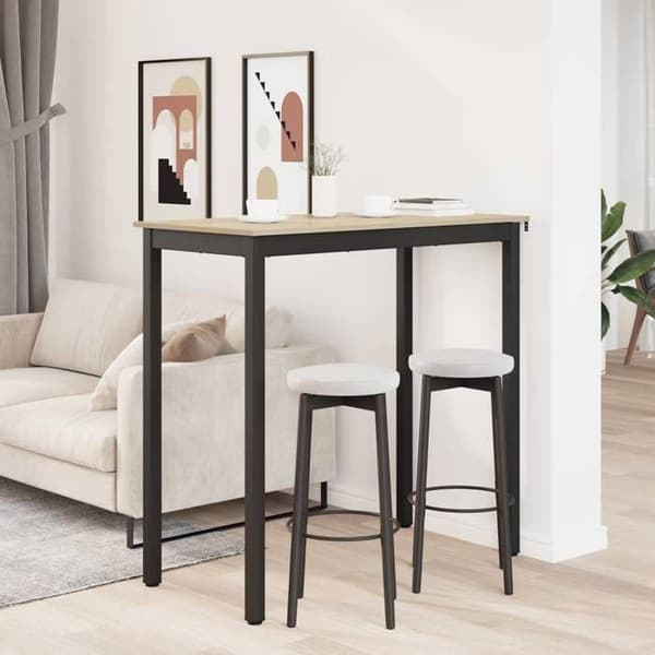 Maison Exclusive - Stående barbord i ingeniørtræ, rektangulær