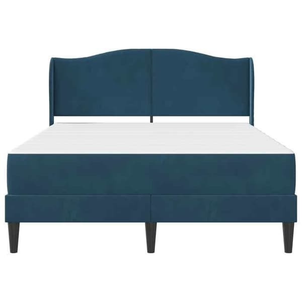 Maison Exclusive - Sängram med blått huvudgavel 160 x 200 cm Sammet