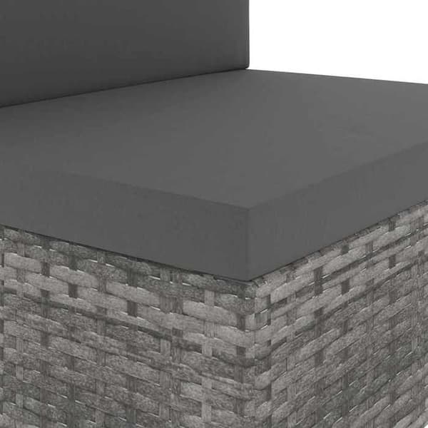 Maison Exclusive - Central sektionell soffa i flätad resin Grå