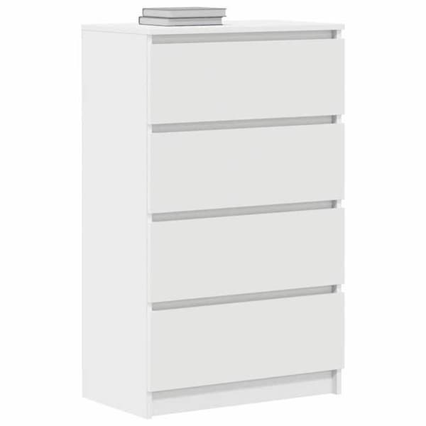Buffet - EKSKLUSIVT HUS - 60 x 35 x 98,5 cm - Hvid - Spånplader - 4 skuffer Vit