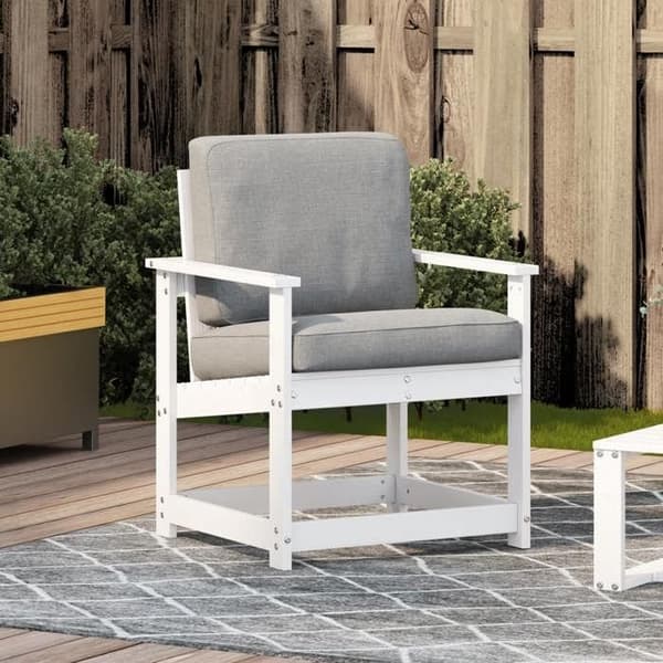 Maison Exclusive - Valkoinen puutarhatuoli 62x56x77 cm massiivipuusta Vit