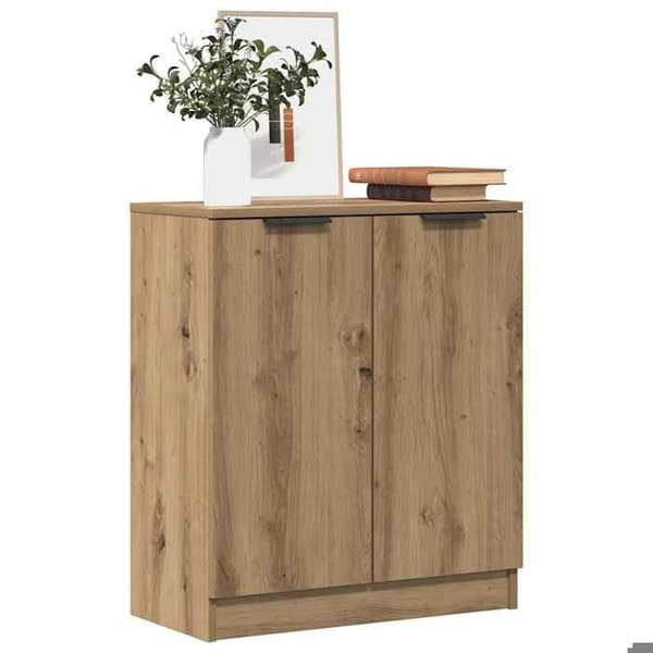 Maison Exclusive - Buffet i egetræ, håndlavet 60x30x70 cm, ingeniørtræ