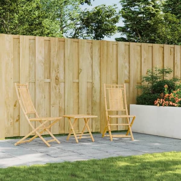 Maison Exclusive - Fällbara stolar (set om 2) 46 x 66 x 99 cm i bambu