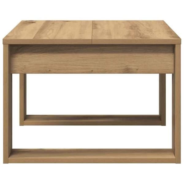 Maison Exclusive - Sidebord i håndlavet egetræ 50x50x35 cm ingeniørtræ