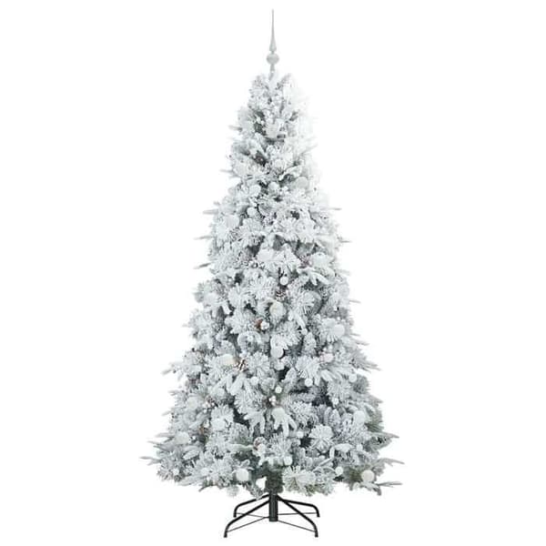 Maison Exclusive - Kunstigt Juletræ med Ledninger Hvid 210 cm Vit