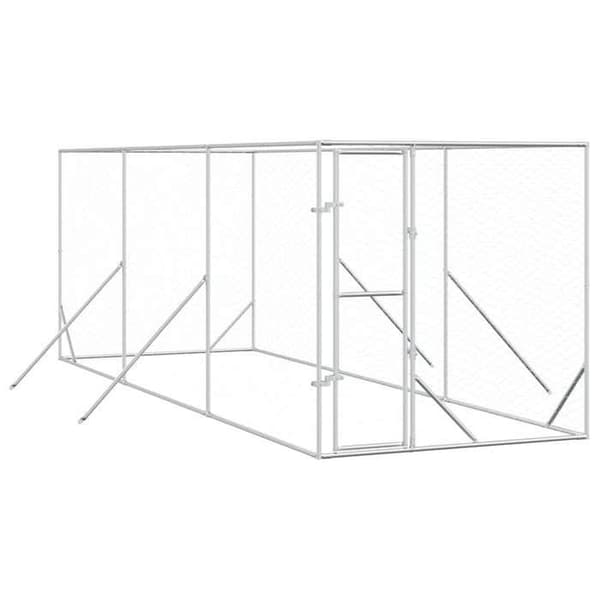 Maison Exclusive - Utomhus hundbur silver 2x6x2 m galvaniserat stål Silver