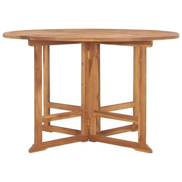 Maison Exclusive - Fällbart utomhusmatset 5 delar i solid teakträ