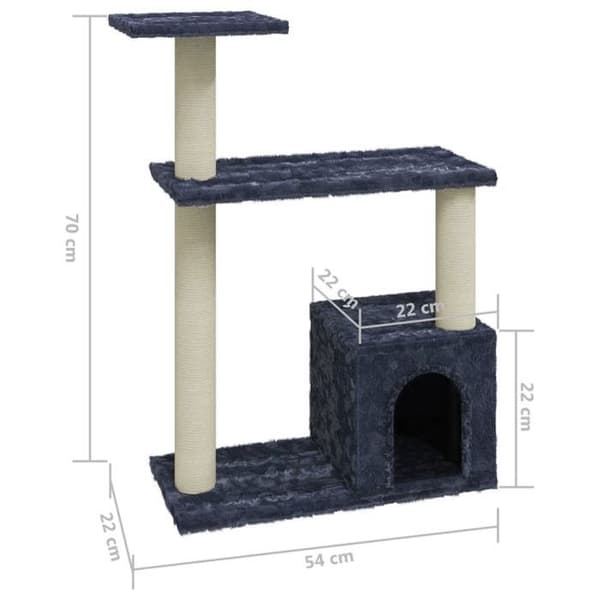 Maison Exclusive - Katte træ med sisal kløer Mørkegrå 70 cm mörkgrå