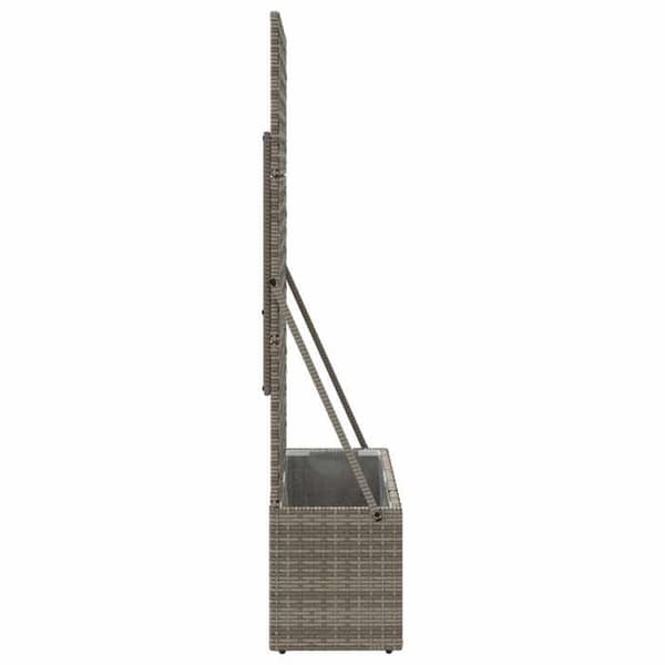 Jardinière - MAISON EXCLUSIVE - Polyrotin - Harmaa - 70 x 30 x 135 cm - Integroitu ritilä Grå