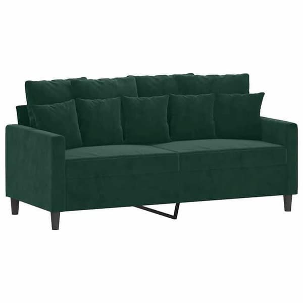 Maison Exclusive - 2-delat soffset med kuddar Mörkgrön Sammet Mörkgrön