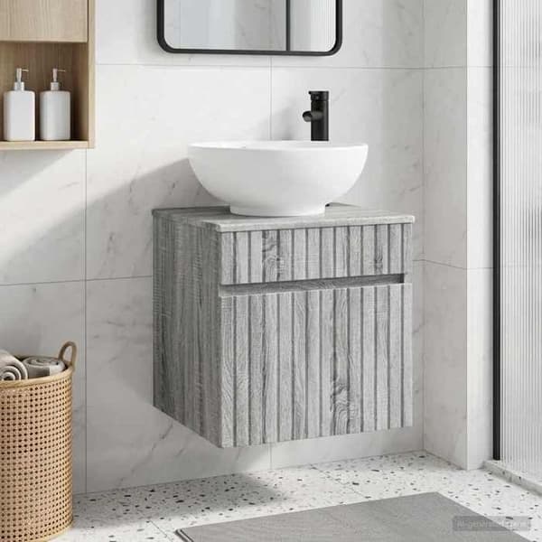 Maison Exclusive - Väggmonterad handfatmöbel Sonoma grå 49 x 44,5 x 66,5 cm Sonoma grå