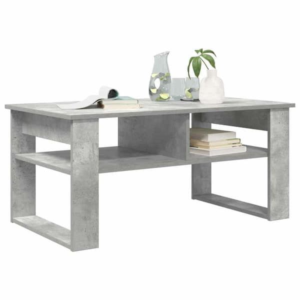 Bord - EKSKLUSIV HUS - 96 x 54 x 44 cm - Beton grå - Ingeniørtræ - Rektangulær Betonggrå