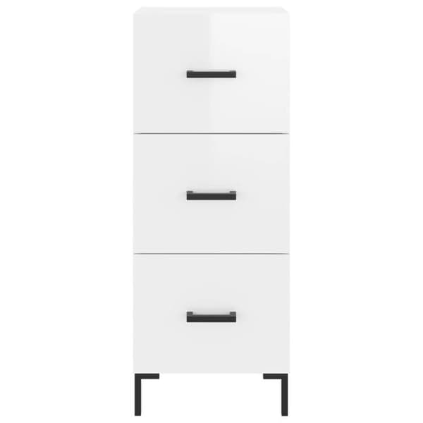 Maison Exclusive - Buffé Vit glänsande 34,5x34x90 cm Ingenjörsträ