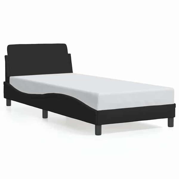 Maison Exclusive - Dover-musta sänkyrunko 90x200 cm kankaalla