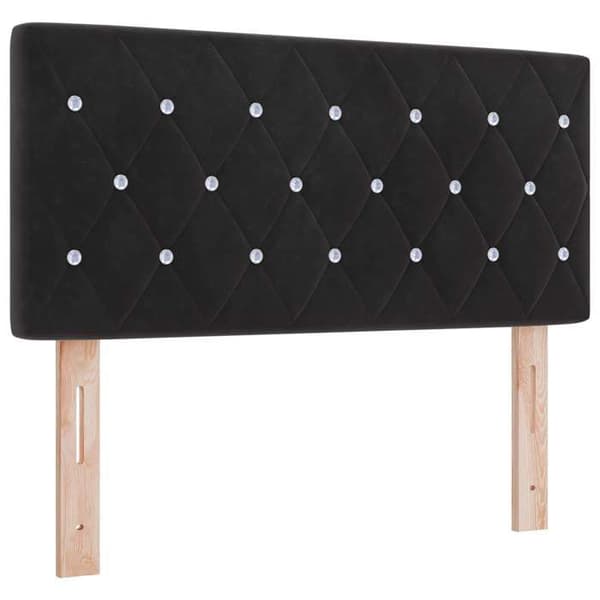 Maison Exclusive - Boxspring-sänky mustalla patjalla 90 x 200 cm sametti
