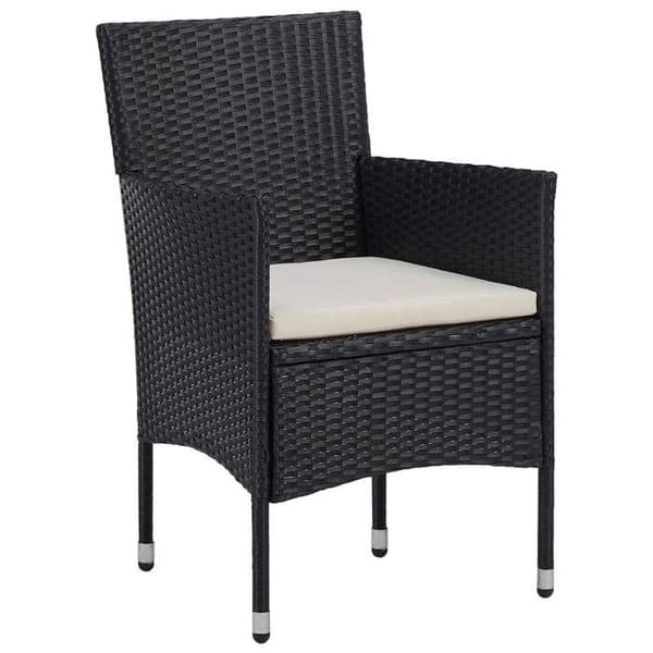 Maison Exclusive - Have spisebordssæt 3 dele Sort Svart