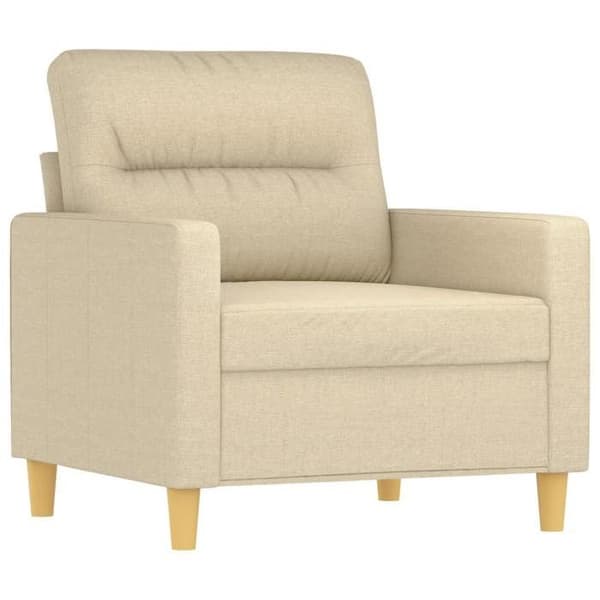 Maison Exclusive - Sæt af 3 sofaer med cremefarvede puder i stof