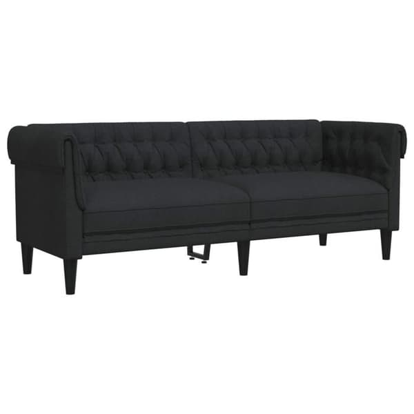 Maison Exclusive - Sæt af 3 sorte stofsofaer
