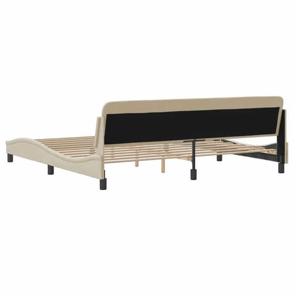 Maison Exclusive - Dover sängram crème 200x200 cm tyg