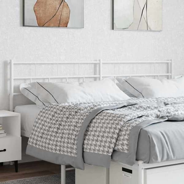 Hovedgærde - EKSKLUSIV HUS - Runde rør - Malet epoxy stål - 200 cm - Hvid Vit