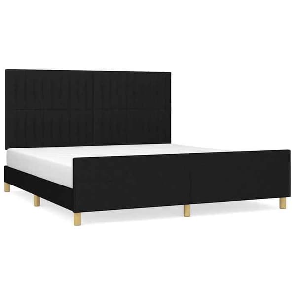 Maison Exclusive - Sengestel uden madras sort 160x200 cm stof