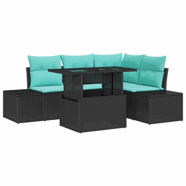 Maison Exclusive - Trädgårdsoffmöbelset 6 delar 4-sits
