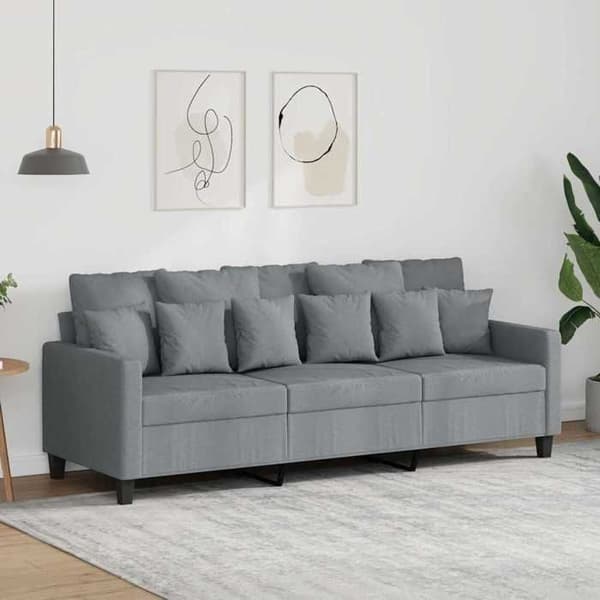 Maison Exclusive - 3-personers sofa Lys grå 180 cm Stof