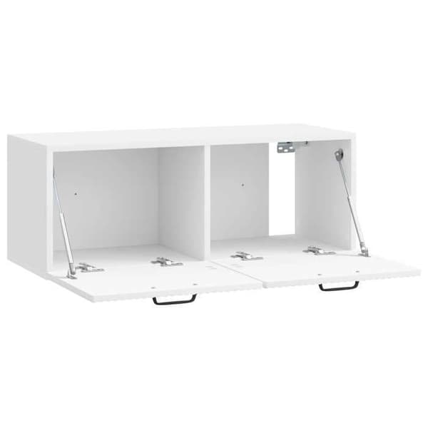 Exklusivt Hem - Väggmonterad TV-möbel Väggmontering Vit glansig 78,5 x 31 x 30 cm