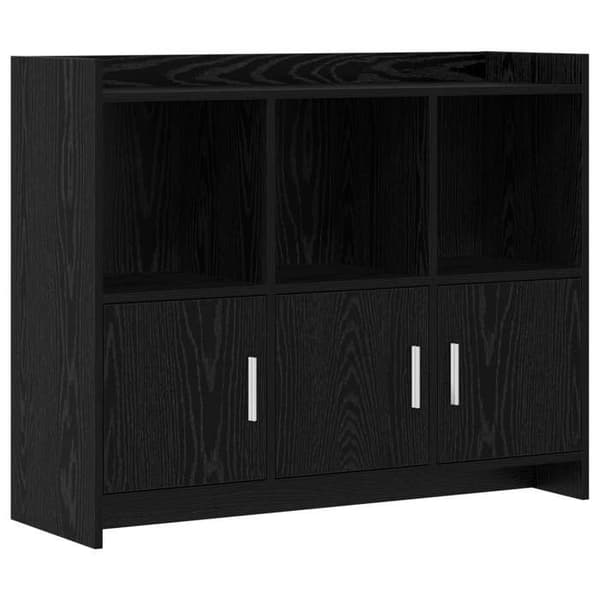 Maison Exclusive - Buffet Sort egetræ 98,5 x 33 x 80 cm Ingeniørtræ