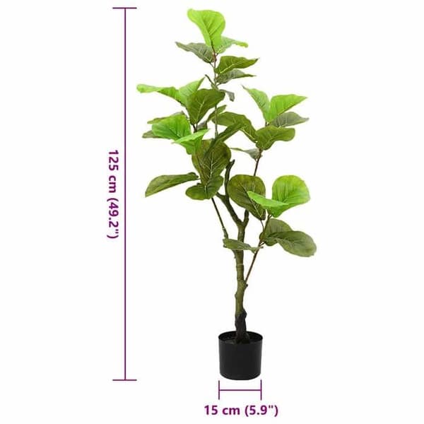 Maison Exclusive - 30 lehtinen tekopuu Ficus 125 cm vihreä Grön