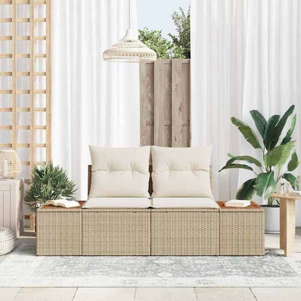 Maison Exclusive - Beige puutarhatuoli 184 x 62 x 85cm polyrottinki