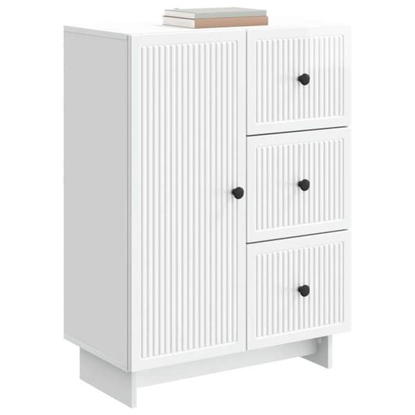 Maison Exclusive - Hvid glans buffet 66 x 34,5 x 90 cm Ingeniørtræ