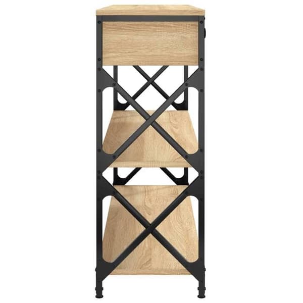 Maison Exclusive - Konsolbord ek sonoma 100x28x75 cm ingenjörsträ