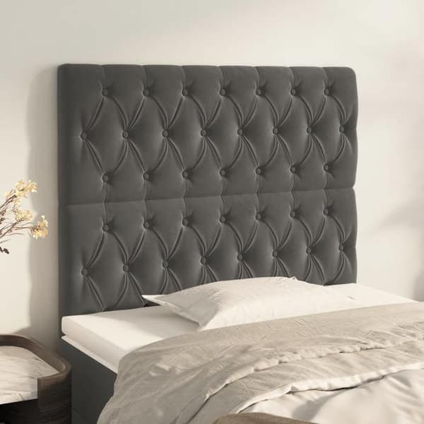 Maison Exclusive - Hovedgærde Mørkegrå 100x7x118/128 cm Velour Mörkgrå