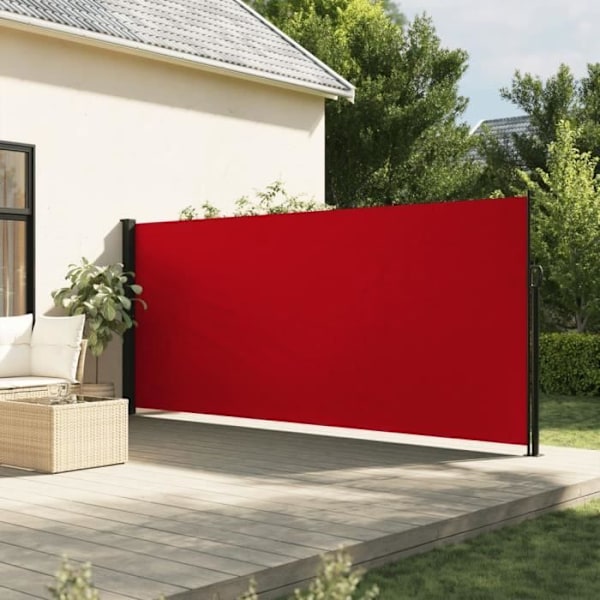 Röd infällbar sidomarkis 180x600 cm180 [cm] Röd