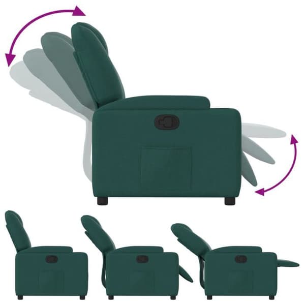 Maison Exclusive - Mørkegrøn Recliner Stol i Stof