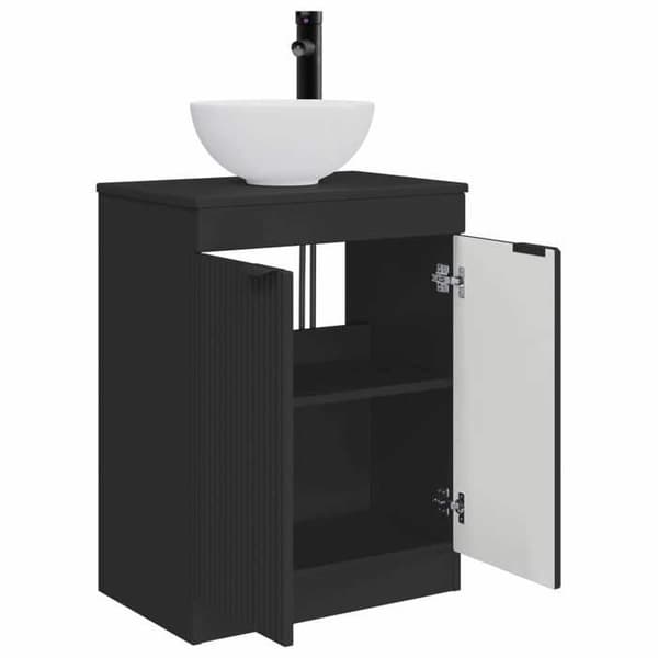 Maison Exclusive - Badeværelsesmøbel med sort vask 54 x 35 x 83 cm