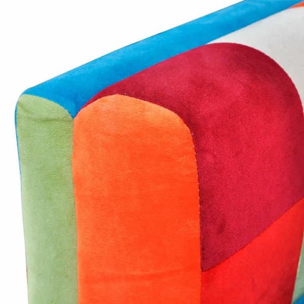 Maison Exclusive - Cube stol med patchwork design Chrome Stof Flerfärgad