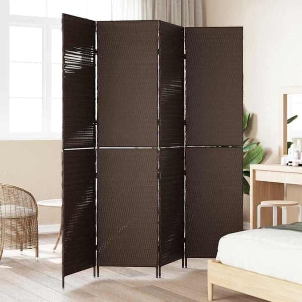 Maison Exclusive - Paravent Brun 195 x 180 cm polyrotin