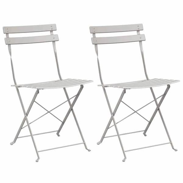Maison Exclusive - 2 stk. foldbar havestol Beige Metal