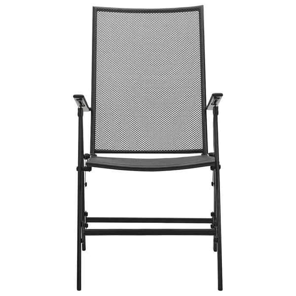Maison Exclusive - Foldbare stole i mesh sæt af 4 Stål Antracit