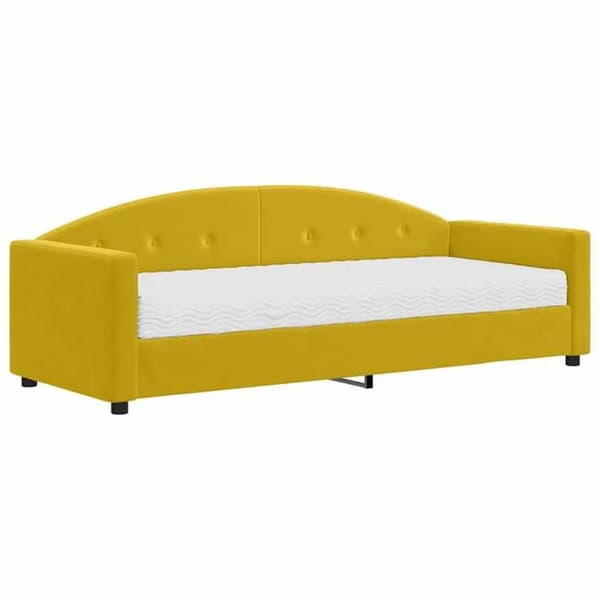 Maison Exclusive - Dagbädd med gul madrass 80x200 cm sammet