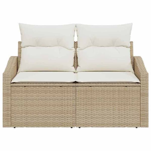 Maison Exclusive - Trädgårdsoffa med kudde 123 x 62 x 69 cm polyrotin